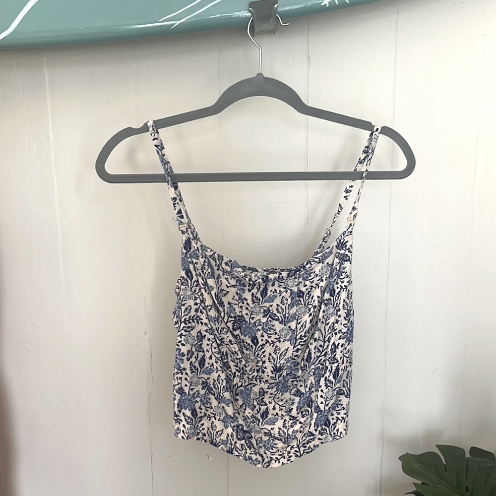 Free People Paisley Print Cami with gold details